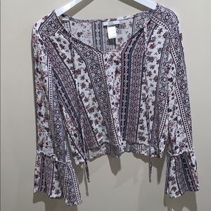 NWT [Joe B] Boho Multiprint Bell Long Sleeve Shirt